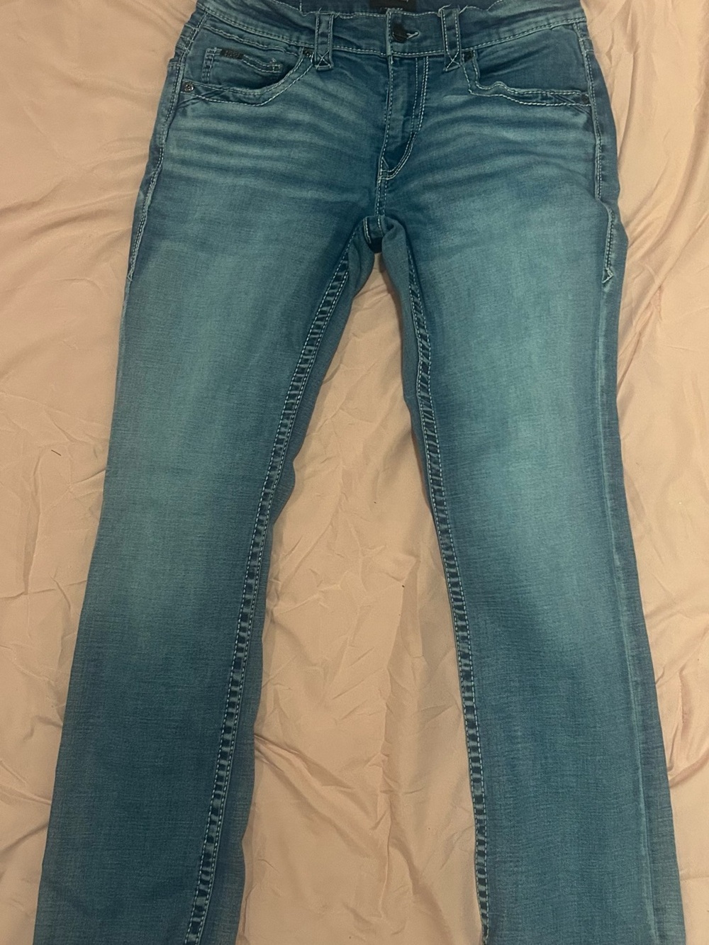 Buckle Women's Teal-Blue Skinny Jeans
